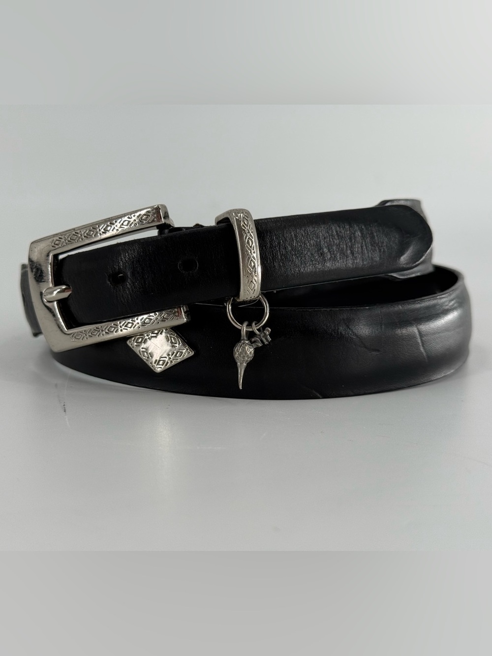Footjoy Vintage Black Leather Belt M‎